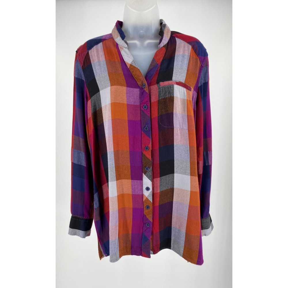Melissa McCarthy Seven Ladies Hi Low Flannel Size Medium